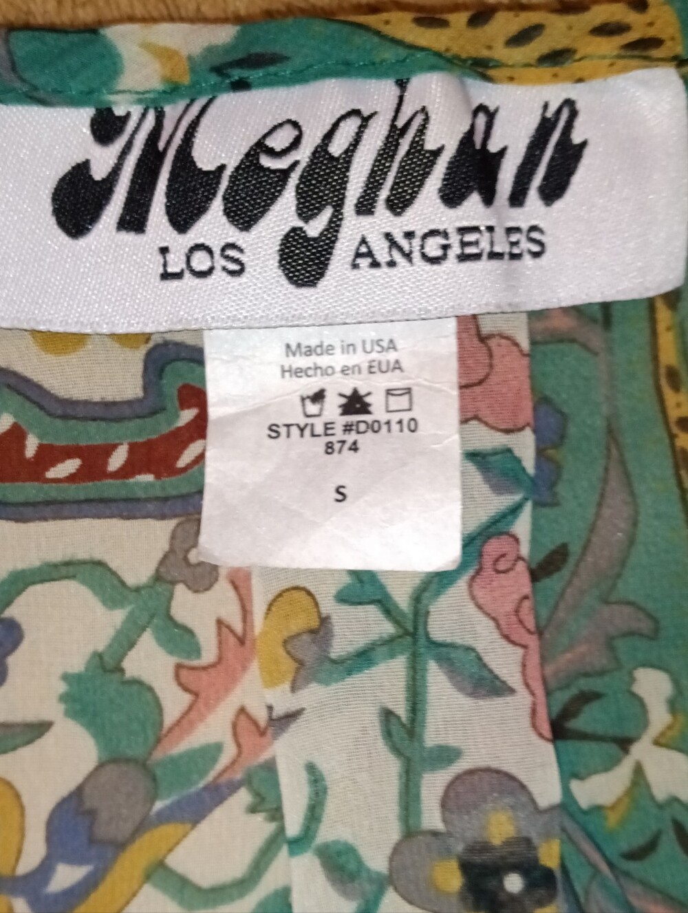 Meghan LA Bohemian Patchwork Maxi Dress in Multicolor Sz S - Picture 3 of 5